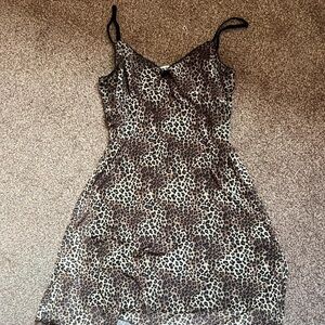 Urban Renewal Brown Leopard Mini Dress